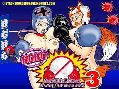 Teen Girls Braless Boxing Part 3