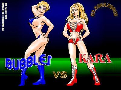 Slamazons 10 Bubbles vs Kara